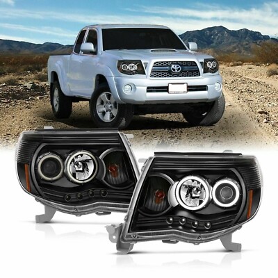 ANZO 121282 Projector Headlight Lamp RX Halo Black for 05-11 Toyota Tacoma
