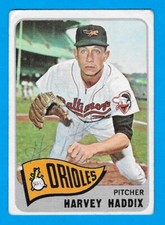 1965 Topps HARVEY HADDIX Baltimore Orioles *Autographed*