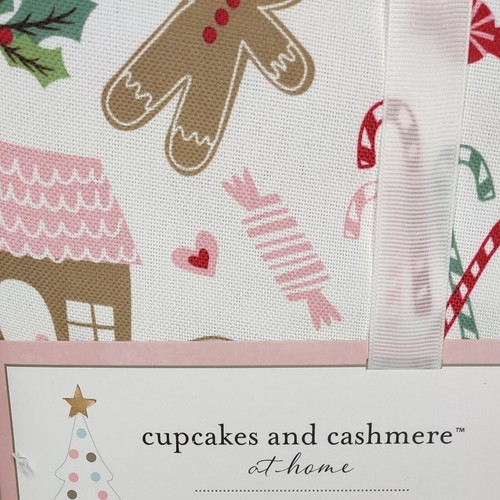 Cupcakes and Cashmere Pastel Pink Gingerbread Christmas Kitchen Tablecloth 60x84 - Picture 7 of 10