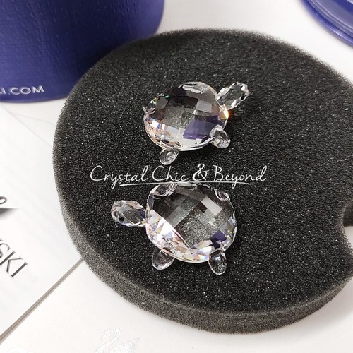 AUTÉNTICO SWAROVSKI NUEVO Bebé Tortugas Cristal Estatuilla Blanco - Imagen 2 de 5