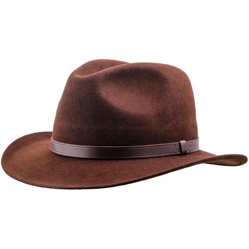 Sterkowski REDWOOD Wool Felt Fedora Hat Wide Brim Elegant Retro Manly Cowboy - Picture 12 of 25