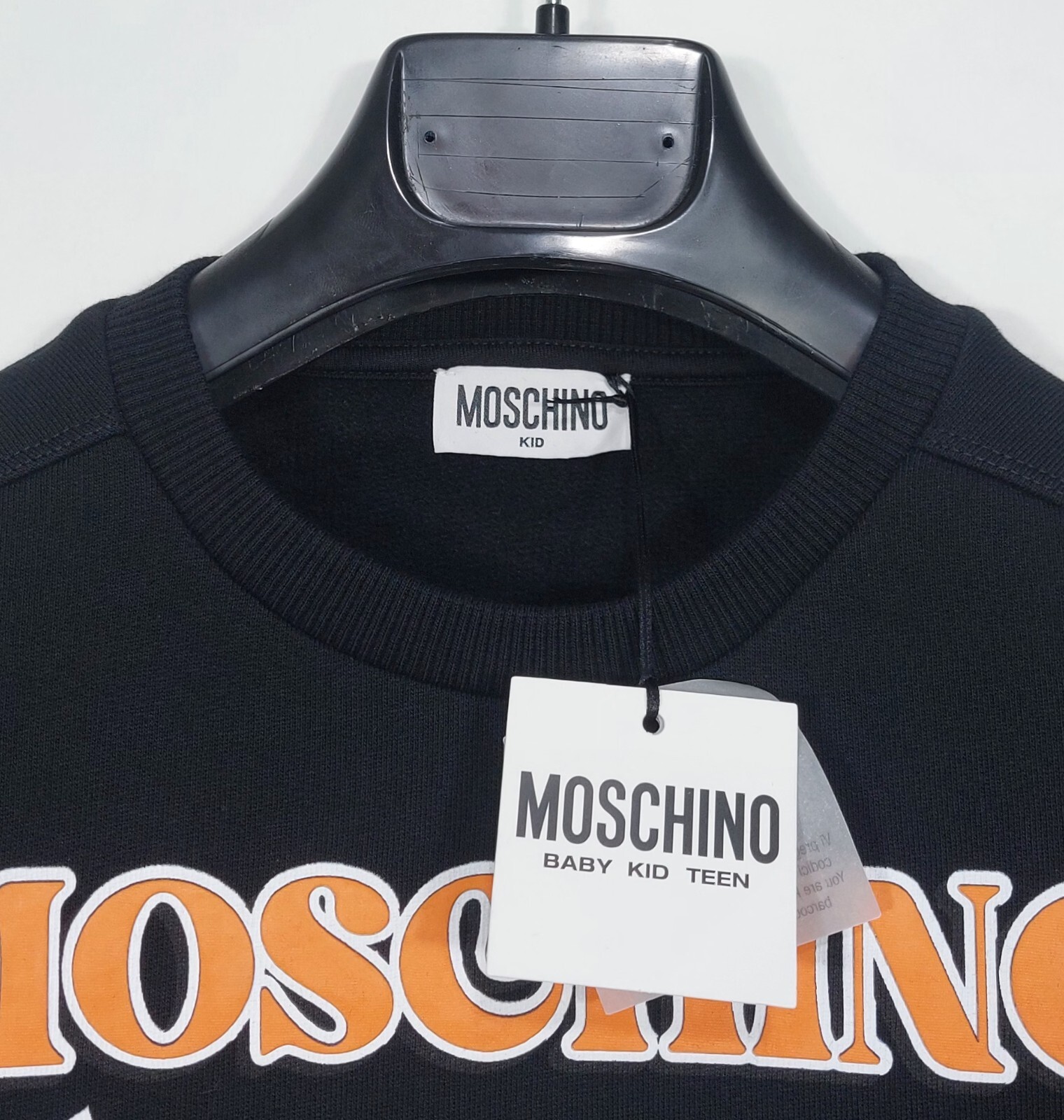 Moschino Kid teddy bear print sweatshirt - black 8YO