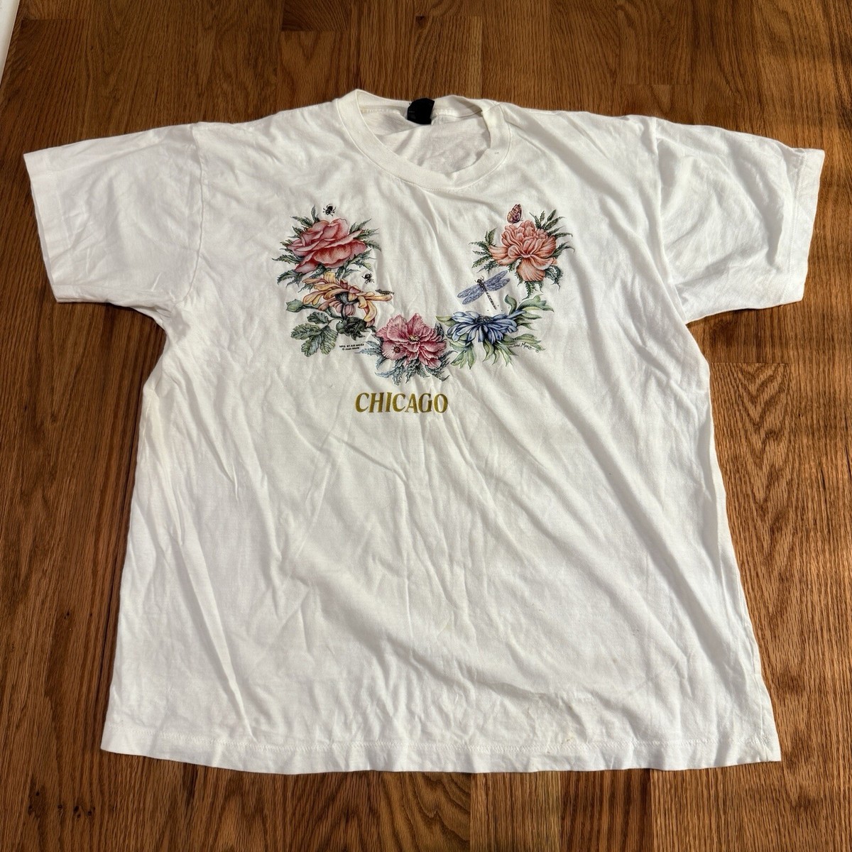 美品 JUHA FLOWER L/S SHIRT Vintage Air Waves Chicago Flowers by Joan Marie Shirt XXL