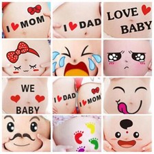 .Maternity Photographyps 3D Belly Stickers Pregnant Temporary USD