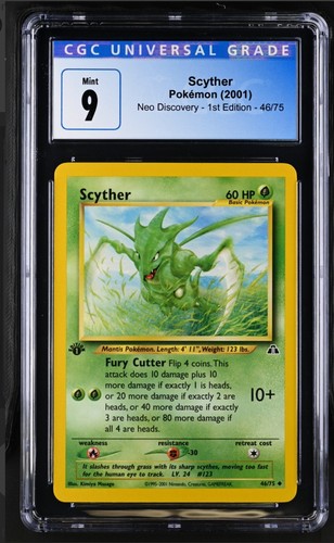 Scyther (1st Edition) graded CGC 9 for sale on eBay