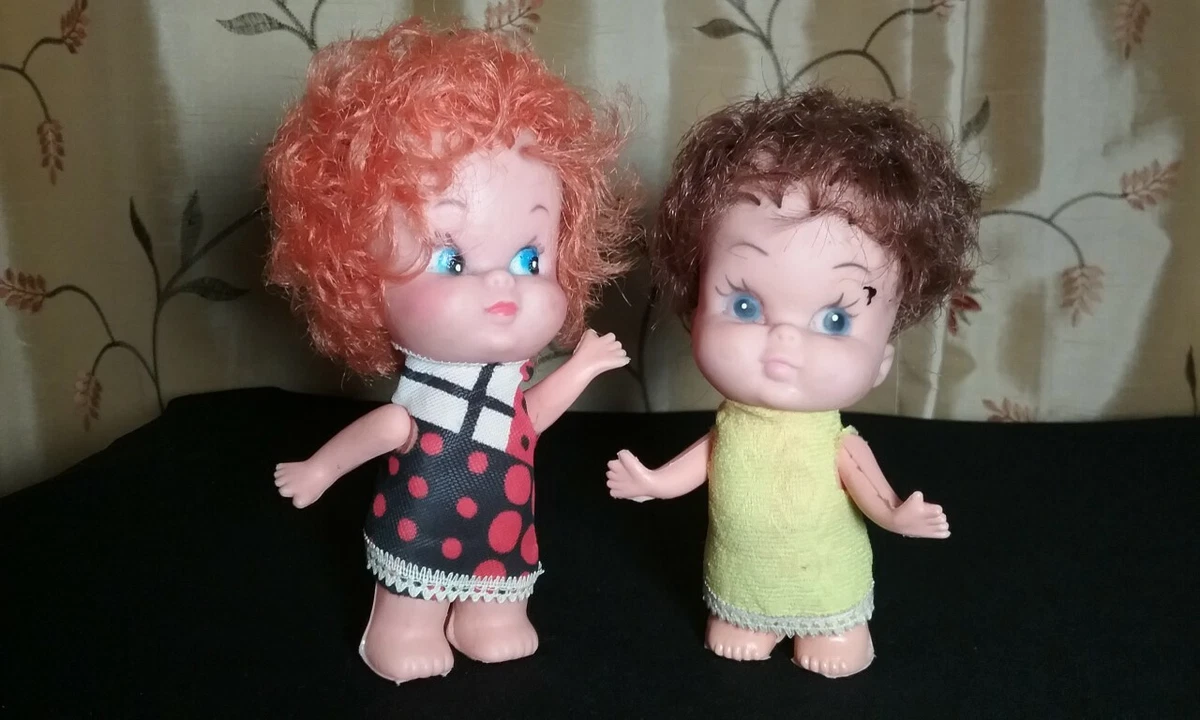 Vintage Mini Dolls Big Head Big Hair Vinyl Plastic Lot of 2 eBay