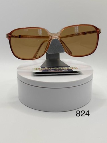 NEW Vintage Eyeglasses | Non RX | Square Mens Style Brown Monochrome 1980s #824 - Picture 3 of 10