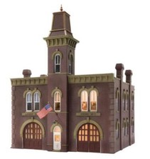 Woodland Scenics BR5034 HO Scale Firehouse Train Structure - Landmark Structure