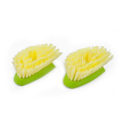 2x 2pc Full Circle Suds Up Dish Brush Head Refill Replacement Home Cleaner Green - Picture 3 of 5