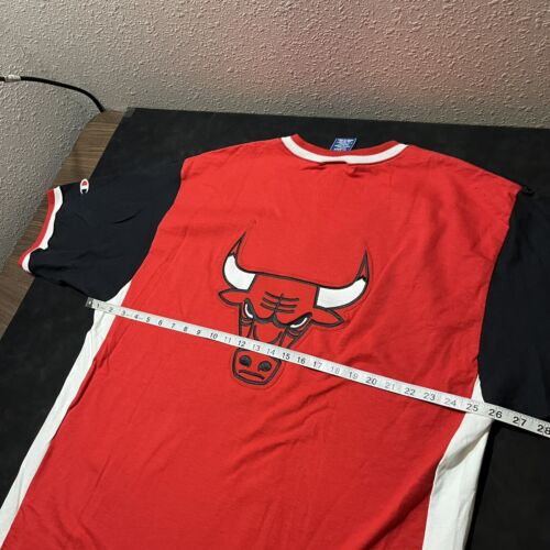 Chicago Bulls Champion Shooting Jersey Vintage NBA 1995 90s Authentic Jordan - Picture 10 of 11
