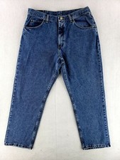 Vintage Wrangler 36x30 Blue Jeans Classic Heavy Denim Stone Wash Retro 80s