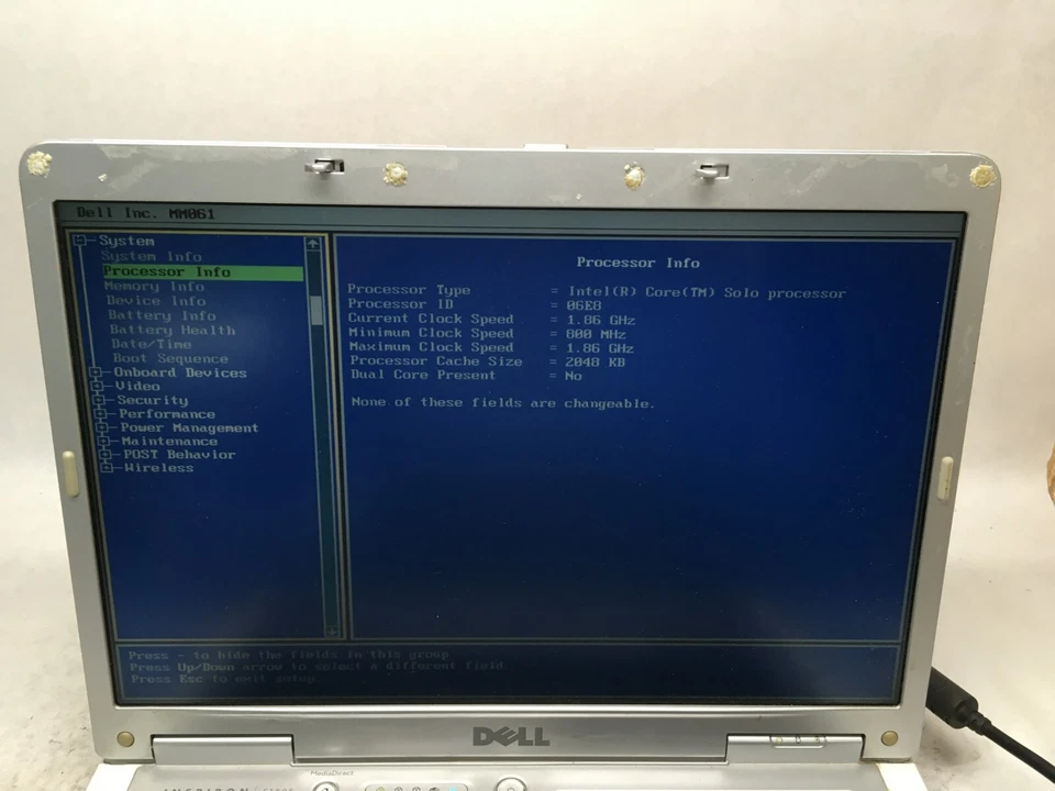Dell Inspiron E1505 15" (AS IS) Intel Core Solo @ 1.86 GHz - JZ - Image 2 of 4
