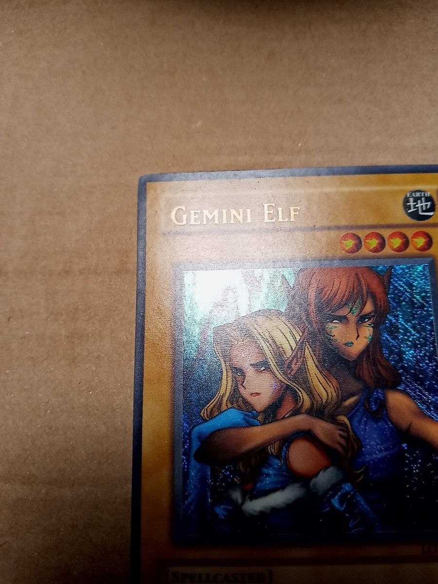 Gemini Elf LON-000 unl Secret Rare Yugioh VLP/LP Misprint Reverse