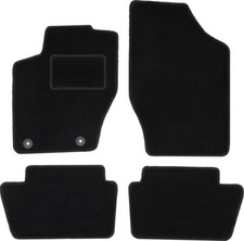 schwarze Velours-Fußmatten für: Citroen C4 I Coupé, Schrägheck 2004-2010
