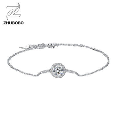 1 Carat Moissanite D Color VVS1 Lab Create Diamond Sterling Silver Bracelet