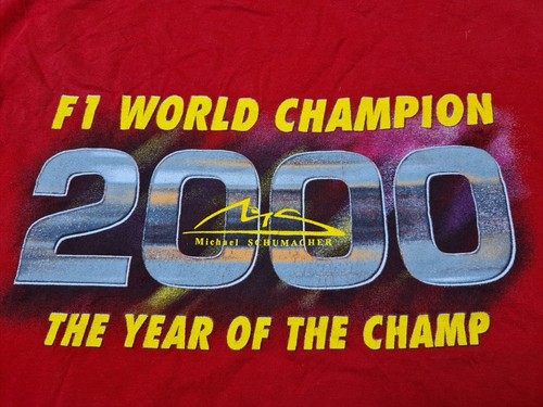 FERRARI SCHUMACHER 2000 VINTAGE SHIRT F1 TEAM JERSEY MENS F1 WORLD CHAMPION L - Picture 5 of 7