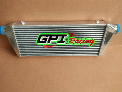 Universal 550x230x50mm Intercooler&2.25" Aluminium Piping&Blue Silicone Hose Kit - Picture 3 of 12