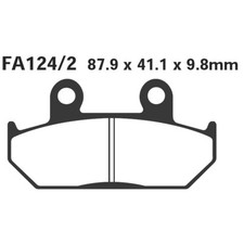 PAIR OF BRAKE PADS EBC HH FA124/2HH for Honda 1500 GL GOLD WING 1988-2000