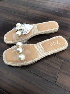 zara flat vinyl sandals