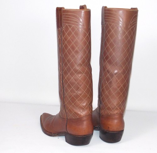 Botas de Vaquero Joe Hall Marrones Mn's 8D Tacones Altos Punteras X puntiagudas 16" Alto Estufa - Imagen 7 de 13