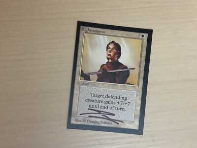MTG Magic Righteousness Signed Artist Proof x1 Beta / CE Douglas Shuler