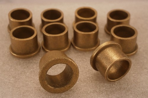Sourcing Map Flanschhülsenlager 8x10x8mm - 8 Stück, Gesinterte Bronze, Selbstschmierend
