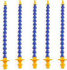 5PCS 30Cm 1/4Inch Thread round Nozzle Flexible Plastic Water Oil Coolant Pipe Ho