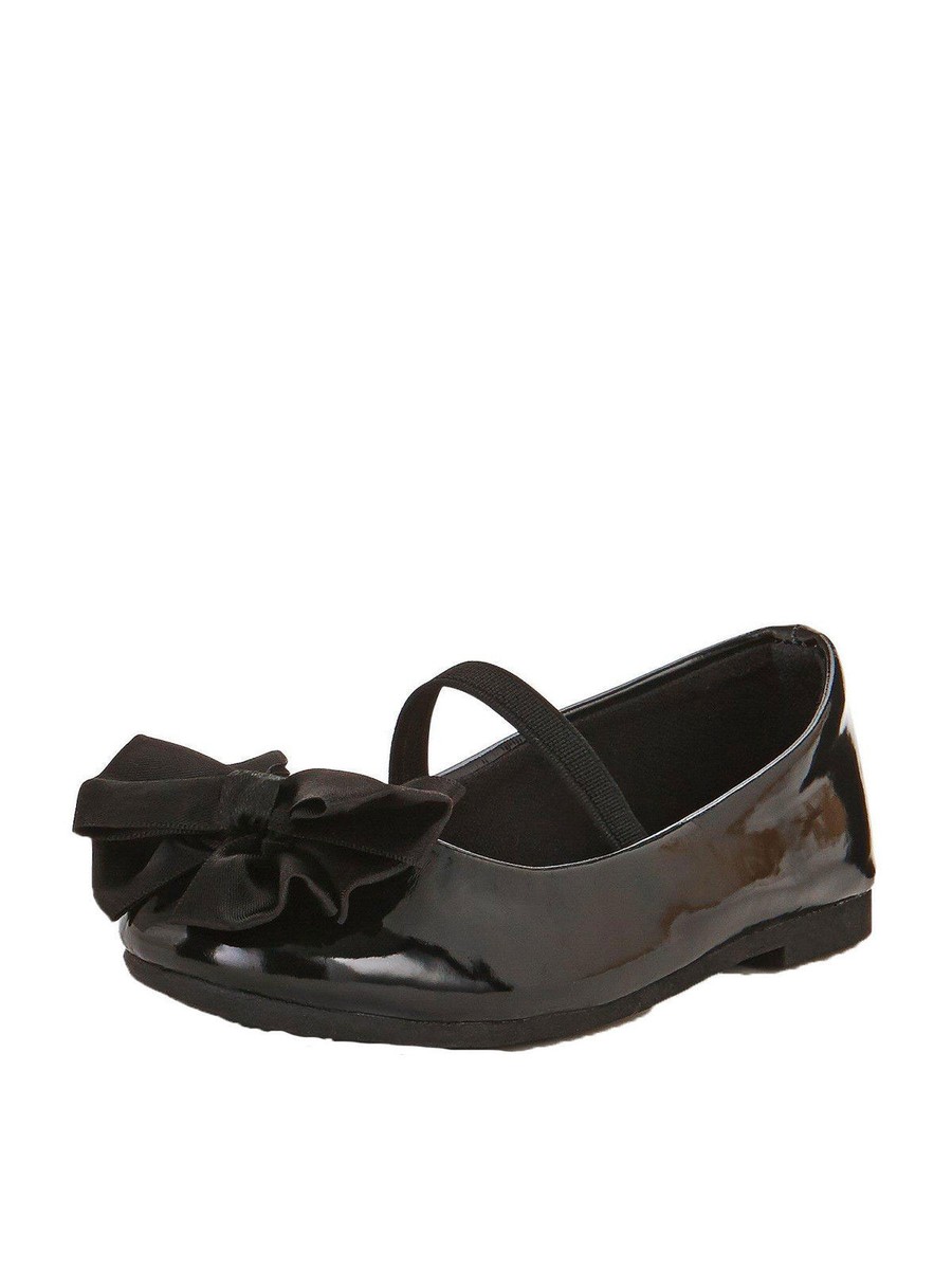 バレエ holly Girls Holly Ballerina in Black Patent Wedding/Party Shoes Infant
