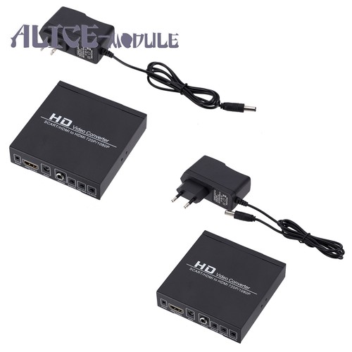 SCART+HDMI zu HDMI HD Video Konverter Box 720P 1080P 3,5mm Koaxial B2AM - Bild 1 von 16