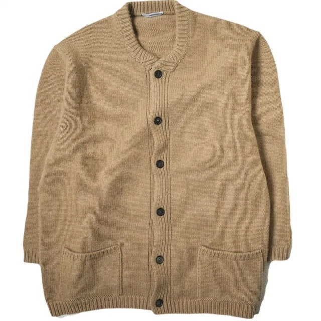 Cristaseya BABY CAMEL HAIR CREW NECK LONG CARDIGAN U BEIGE knit