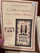 Lot of 3 Marjorie Massey Cross Stitch Sampler Prairie Girl Craftroom Quaker