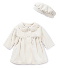 Starting Out Baby Girls 3 Months Picot Edge Coat Ecru New