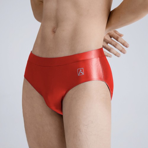 AMORESY Men Smooth Satin Underwear Quick Drying Breathable Briefs Sports Trunks - Picture 5 of 34