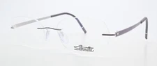 Silhouette Glasses Frame 5529 70 4000 Rimless Pastel Lila Rectangular Ultra Easy