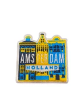 Amsterdam Holland Travel Patch, Iron On/Sew On