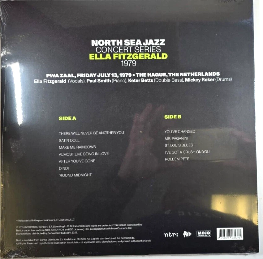 Ella Fitzgerald Ella Fitzgerald 1979 LP Album vinyl record North Sea Jazz White - Image 2 of 4