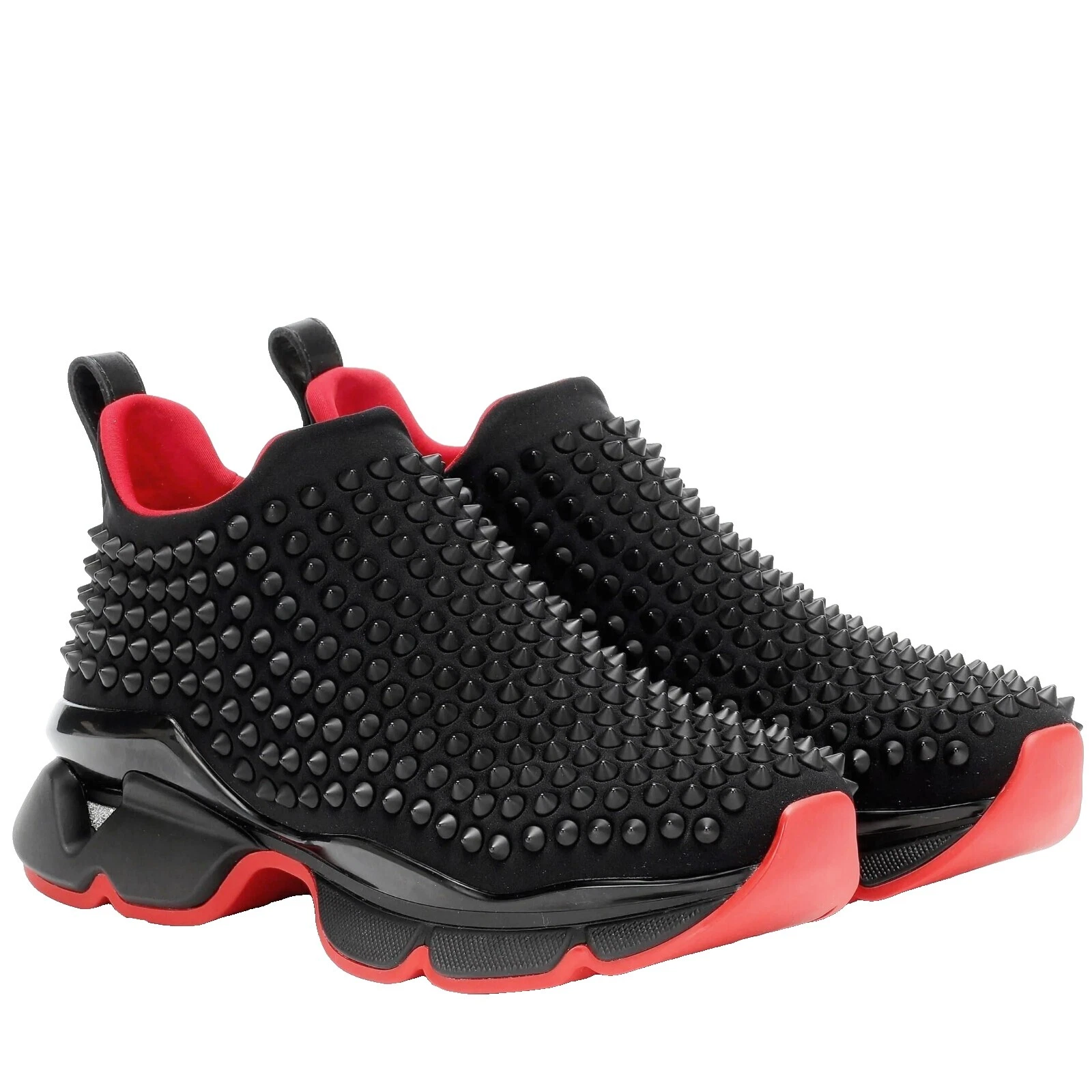Christian Louboutin Black Leather Athletic Shoes for Women