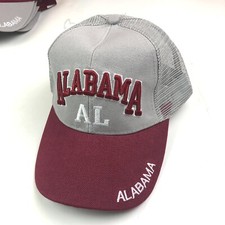 Alabama Hat Gray Crimson Tide Snapback Adjustable New Acrylic Cotton Football