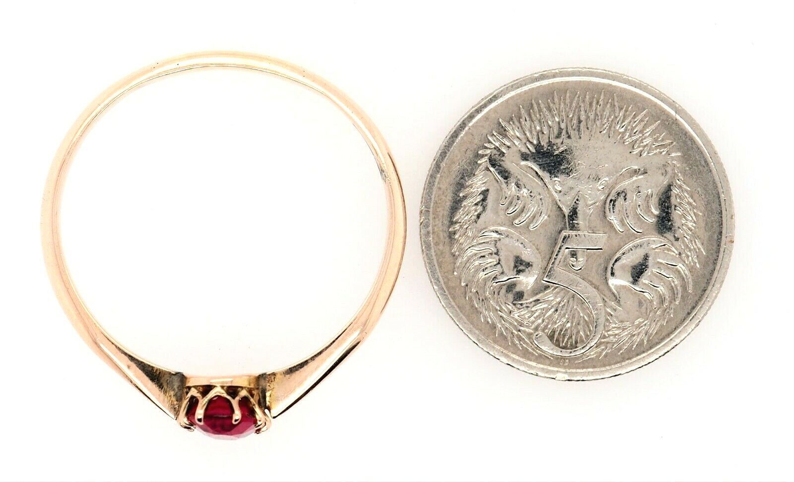 Ruby 9ct Rose Gold Ring - image 11