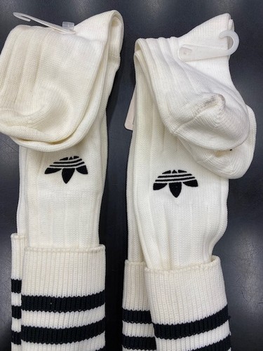 Adidas Child Soccer socks 2 pair White/Black Dealer Old Stock Child size 10-1.5 - Picture 3 of 4