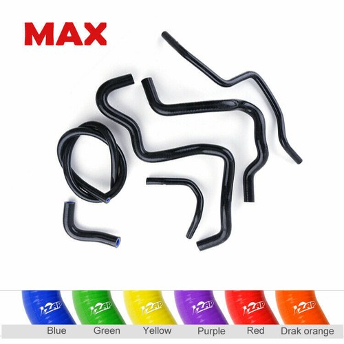BLACK FITS 2001-2005 02 03 04 HONDA Civic D17 1.7L Silicone Radiator Hose Kit