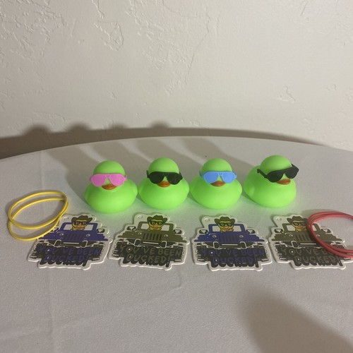 Grüner JEEP 4er Set You’ve Been Ducked Etiketten und Enten mit Sonnenbrille Ducky - Bild 1 von 3