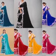 Women's Georgette Saree with Running Blouse