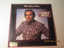 George Jones "Wine Colored Roses" Epic E 40413, Vinyl LP, Mono, 1986, Plays EX