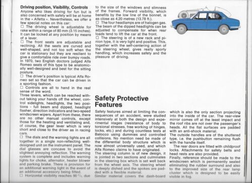1973 Alfa Romeo Alfetta car brochure - Picture 15 of 24