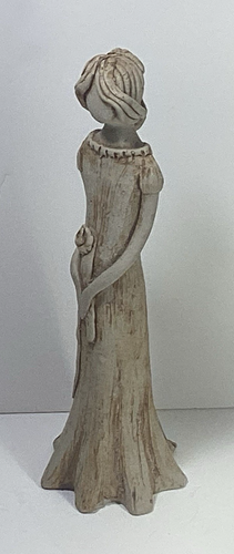 Vintage Pottery Faceless Lady Handmade 9.5” Tall, Signed - Unique 1 Off Figure - Picture 8 of 23