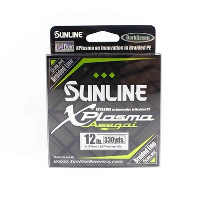 Sunline P.E Linie Asegai Xplasma 330yds P.E 1.2 12lb Dark Green (6896)