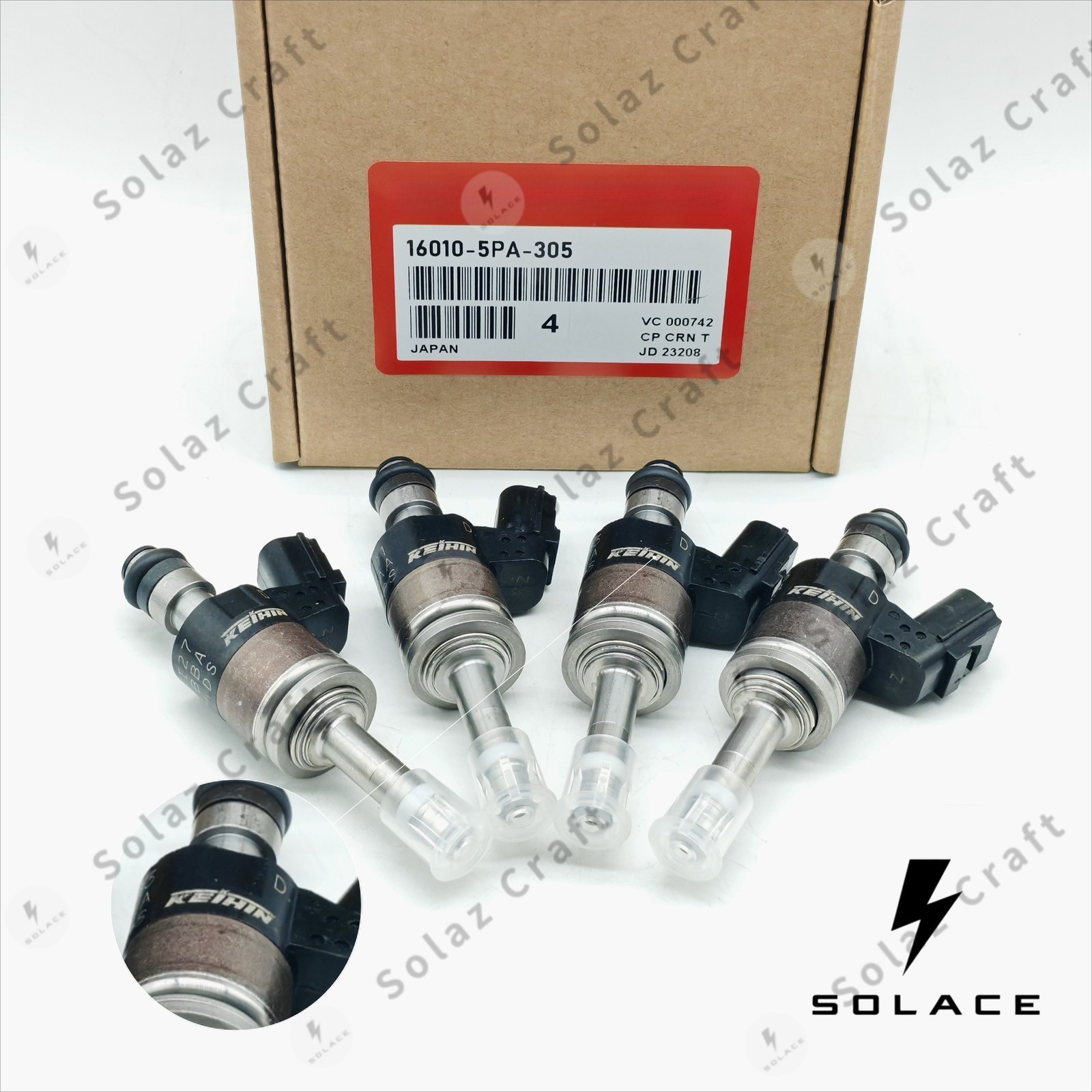 4PCS GENUINE OEM FUEL INJECTORS 16010-5PA-305 FOR ACCORD CR-V CIVIC 1.5L TURBO