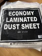 30 X POLY BACKED ECONOMY LAMINATED 10FT X 8FT 100% WATERPROOF  DUST SHEETS.