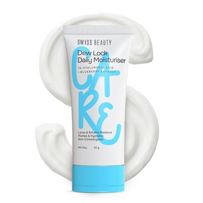 Swiss Beauty Dew Lock Daily Moisturiser 1% HyaluronicAcid & BlueberryExtract 50g